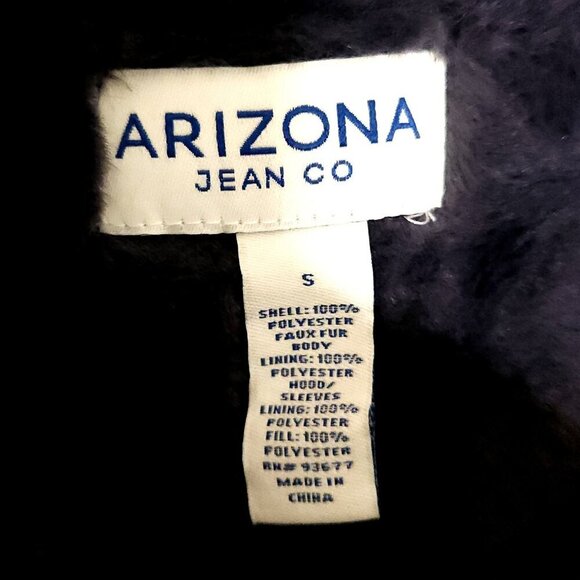 Arizona Juniors New Slate Blue Heavyweight Cropped Puffer Coat Small - Picture 7 of 9
